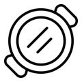 Round bakeware icon outline vector. Glass baking form