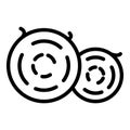 Round bale icon outline vector. Hay straw Royalty Free Stock Photo