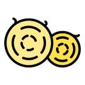 Round bale icon vector flat Royalty Free Stock Photo