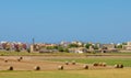 Round bales of hay and straw for feeding cows and goats on the island of Mallorca