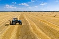 Round bales are bales of hay, straw or forage rolled in the shape of a large cylinder. When the legumes grow to a Royalty Free Stock Photo