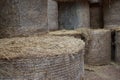 Round Bales Stacked in the Loft Royalty Free Stock Photo