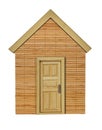 Round Bamboo House with Brass doorknob