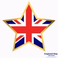 Banner with flag of England. Vector.