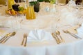 Round banquet table Royalty Free Stock Photo
