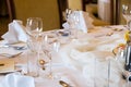 Round banquet table Royalty Free Stock Photo