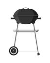 Round barbecue grill. Bbq icon. Electric grill. Royalty Free Stock Photo
