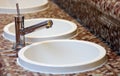 Round basins and tap Royalty Free Stock Photo