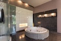 Round bath in a luxury mansion