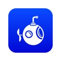 Round bathyscaphe icon, simple style.