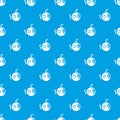Round bathyscaphe pattern vector seamless blue