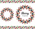 Round berry frames and horizontal border