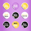 Round best offer sale stickers Royalty Free Stock Photo