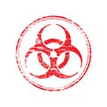 Round Biohazard Symbol Stamp