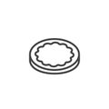 Round biscuit cookies outline icon