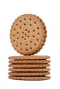 Round biscuits stack