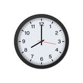 Round Black Clock Mockup Showing 8 O\'clock