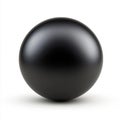 Round black matted circle geometric shape solid figure basic minimalistic atom single drop object blank balloon design
