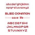 Round Blood Font set