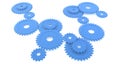 Round Blue Gears