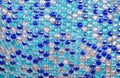 Round blue glass mosaic pattern Royalty Free Stock Photo