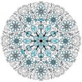 Floral lacy vintage round pattern