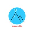 Round blue leadership logo