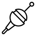 Round bobber icon, outline style Royalty Free Stock Photo