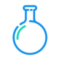 round bottomed flask chemical glassware lab color icon vector illustration Royalty Free Stock Photo