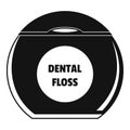 Round box floss icon, simple style Royalty Free Stock Photo