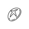 Round bread line icon