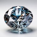 Round Brilliant Diamond Radiates with Multi-faceted Sparkle and Clarity. AI generation