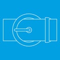 Round buckle icon, outline style Royalty Free Stock Photo