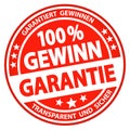 round business button - 100% guaranteed profit (german