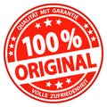 round business button - 100% original (german Royalty Free Stock Photo