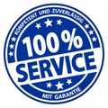 round business button - 100% service Royalty Free Stock Photo