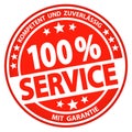 round business button - 100% service Royalty Free Stock Photo