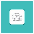 Round Button for database, data, architecture, infographics, monitoring Line icon Turquoise Background Royalty Free Stock Photo