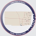 Map of Broward County in Florida