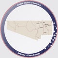 Map of Pima County in Arizona