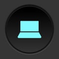 Round button icon, computer. Button banner round, badge interface for application illustration Royalty Free Stock Photo
