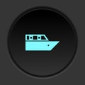 Round button icon Cruiser voyage. Button banner round badge interface for application illustration
