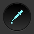 Round button icon, Dropper. Button banner round, badge interface for application illustration