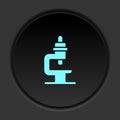 Round button icon, Microscope. Button banner round, badge interface for application illustration Royalty Free Stock Photo