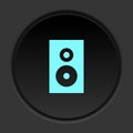 Round button icon Speaker. Button banner round badge interface for application illustration