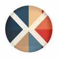 a round button with an image of the flag of scotland