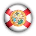 Round Button USA State Flag of Florida Royalty Free Stock Photo