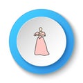Round button for web icon, Actress, theater, woman. Button banner round, badge interface for application illustration