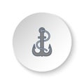 Round button for web icon, anchor. Button banner round, badge interface for application illustration