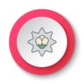 Round button for web icon, Cotton label cotton quality. Button banner round, badge interface for application illustration